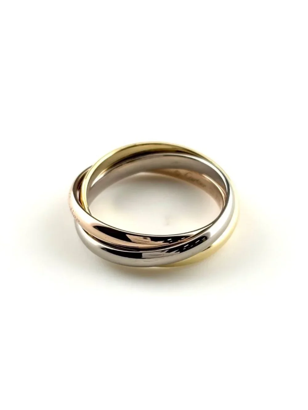 Cartier Trinity Yellow Gold Pink White Ring Three